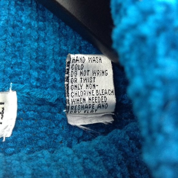 VTG AMANDA SMITH Turquoise Chenille Turtleneck - Picture 8 of 8